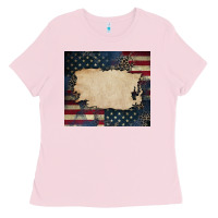 American Flag Add Your Text Ladies Tee | Teevron