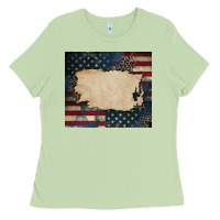 Matcha American flag add your text Ladies Tee - CowGirlArtShop