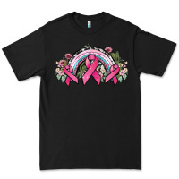 Black Cancer ribbon rainbow Cancer Awareness Premium Tee - HowdyJamesFarm