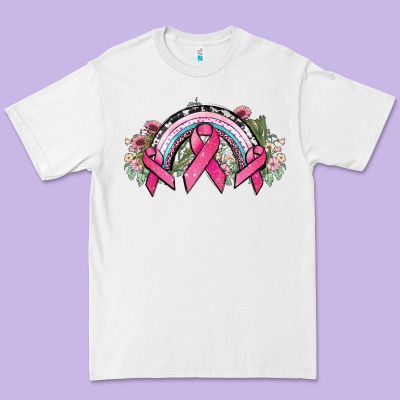 Cancer Ribbon Rainbow Cancer Awareness Premium Tee Designed By Howdyjamesfarm