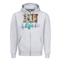 Heather Grey western nurse rn  life Zipper Hoodie - BarkalooDesign
