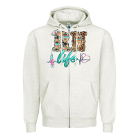 Oatmeal Heather western nurse rn  life Zipper Hoodie - BarkalooDesign