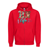 Red western nurse rn  life Zipper Hoodie - BarkalooDesign