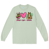 Matcha peace love horses Long Sleeve Tee - RanaPortraitStore