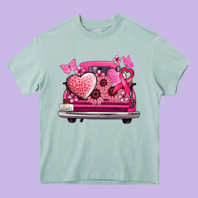 Cancer Truck Back View Heavy Core Tee Designed By Nancycooperartshop
