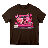Chocolate Brown cancer truck back view Heavy Core Tee - NancyCooperArtShop