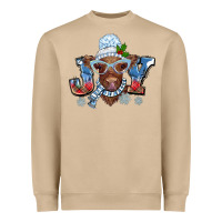 Mushroom Christmas snow cow joy Heavyweight Sweatshirt - BarkalooDesign