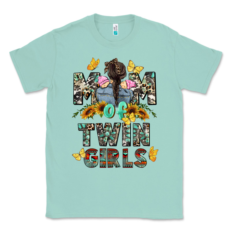 Mom Of Twin Girls Mother's Day Classic Tee by CowGirlArtShop | Teevron