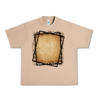 Burro Burlap and Leopard  Black Frame Urban Heavy Tee - CowCowDesign