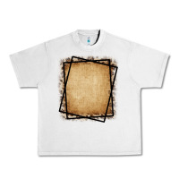 Lunar Rock Burlap and Leopard  Black Frame Urban Heavy Tee - CowCowDesign