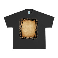 Pigment Black Burlap and Leopard  Black Frame Urban Heavy Tee - CowCowDesign