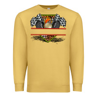 Antique Gold race flag and race equipment Premium Sweatshirt - AdoDesignShop