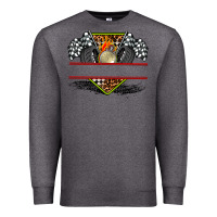 Charcoal Heather race flag and race equipment Premium Sweatshirt - AdoDesignShop