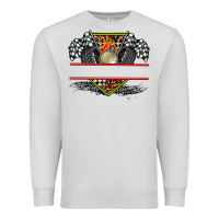 Dove Grey race flag and race equipment Premium Sweatshirt - AdoDesignShop
