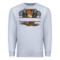 Heather Grey race flag and race equipment Premium Sweatshirt - AdoDesignShop
