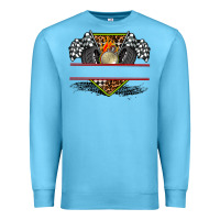 Ocean Blue race flag and race equipment Premium Sweatshirt - AdoDesignShop