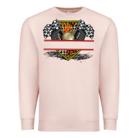 Pale Pink race flag and race equipment Premium Sweatshirt - AdoDesignShop