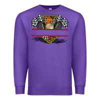Purple race flag and race equipment Premium Sweatshirt - AdoDesignShop