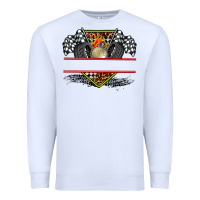 White race flag and race equipment Premium Sweatshirt - AdoDesignShop