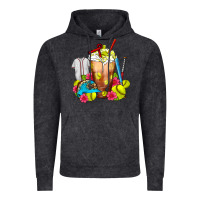 Vintage Black Softball Frappe Coffee Vintage Hoodie - FaDigitalArtStudio