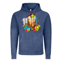 Vintage Denim Softball Frappe Coffee Vintage Hoodie - FaDigitalArtStudio
