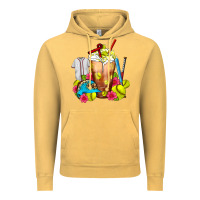 Vintage Mustard Softball Frappe Coffee Vintage Hoodie - FaDigitalArtStudio