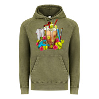 Vintage Olive Softball Frappe Coffee Vintage Hoodie - FaDigitalArtStudio