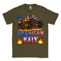 Army Green all american boy monster truck Classic Tee - Artiststas