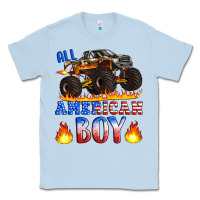 Dusty Blue all american boy monster truck Classic Tee - Artiststas