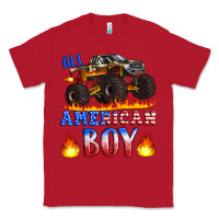Red all american boy monster truck Classic Tee - Artiststas