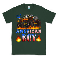 Sports Green all american boy monster truck Classic Tee - Artiststas