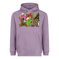 Lavender lpn christmas nurse with Heavyweight Hoodie - AdoDesignShop