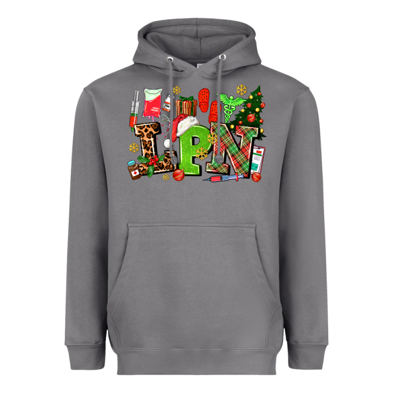 Lpn Christmas Nurse With Heavyweight Hoodie by AdoDesignShop | Teevron