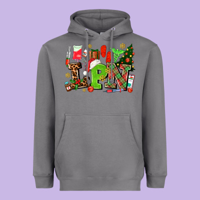Lpn Christmas Nurse With Heavyweight Hoodie Designed By Adodesignshop