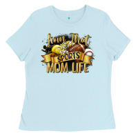 Baby Blue livin that sports mom life Ladies Tee - CowGirlArtShop