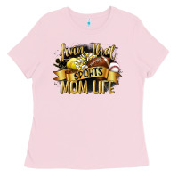 Bubblegum Pink livin that sports mom life Ladies Tee - CowGirlArtShop