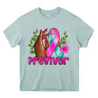 Arona Previvor Breast Cancer Heavy Core Tee - NancyCooperArtShop