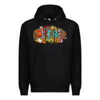 Black basketball vibes Premium Hoodie - CowhideDigitalArt