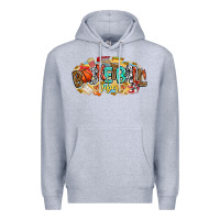 Heather Grey basketball vibes Premium Hoodie - CowhideDigitalArt