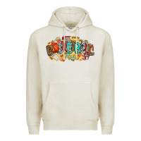 Oatmeal Heather basketball vibes Premium Hoodie - CowhideDigitalArt