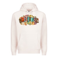 Pale Pink basketball vibes Premium Hoodie - CowhideDigitalArt