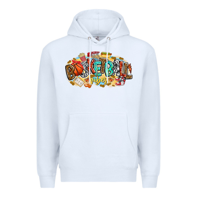Basketball Vibes Premium Hoodie by CowhideDigitalArt | Teevron