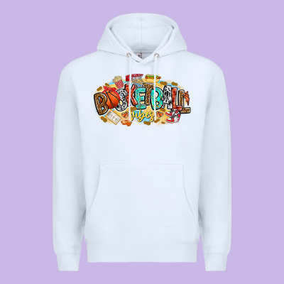 Basketball Vibes Premium Hoodie Designed By Cowhidedigitalart