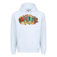 White basketball vibes Premium Hoodie - CowhideDigitalArt