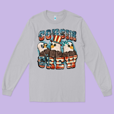 Cousin Crew Long Sleeve Tee Designed By Fadigitalartstudio