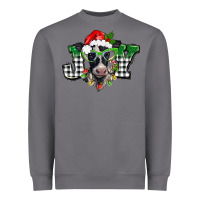 Storm Christmas joy black and white cow Heavyweight Sweatshirt - BarkalooDesign