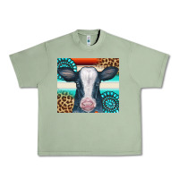 Oil Green Cow Tumbler Urban Heavy Tee - CowCowDesign