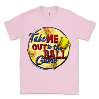 Bubblegum Pink take me out to the ball game softball Classic Tee - CowGirlArtShop