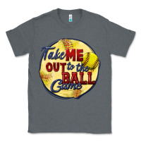 Charcoal Heather take me out to the ball game softball Classic Tee - CowGirlArtShop