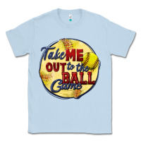 Dusty Blue take me out to the ball game softball Classic Tee - CowGirlArtShop